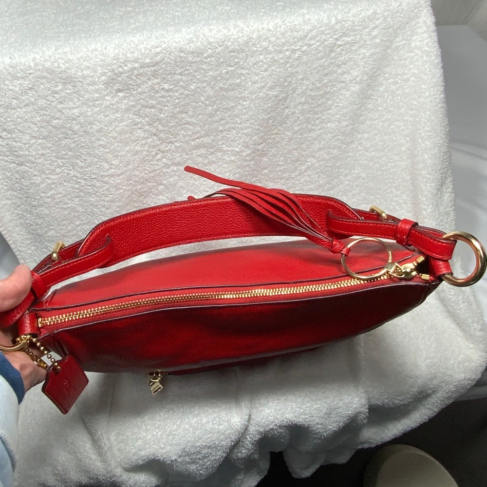 NWT - Coach Jasper Red Leather Shoulder Bag - 35593 - Picture 4 of 16